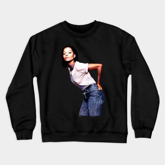 Diana Ross Classic Rare Photo Crewneck Sweatshirt by Mr.FansArt